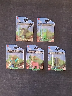 Mattel Micro Collection - Minecraft  2” Mini Figures Cake Toppers - Lot Of 5 • $13.92