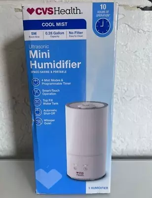 CVS Health Portable Mini Ultrasonic Humidifier Cool Mist SM Room Size • $19.99