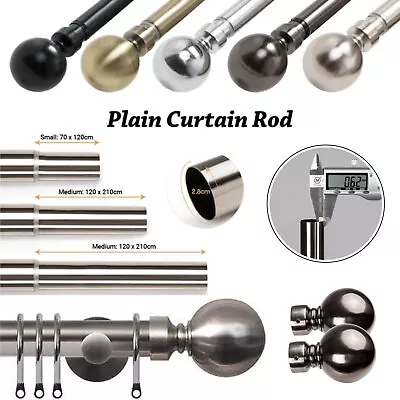 Metal Curtain Poles Pole Track Rail Heavy Duty Extra Large 25mm-28mm Diamater UK • £20.99