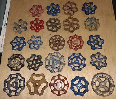 Lot Of 24 Used Vintage Faucet Valve Handles Steampunk Junk Art 2sv • $28.95