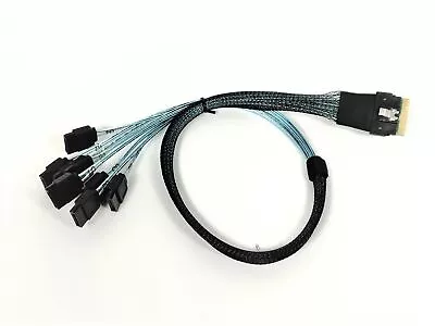 SlimSAS 8i (SFF-8654) Straight To 8X SATA Cable - 50CM • $36.75