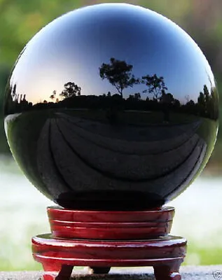 60/80/100/200MM Natural Black Obsidian Sphere Large Crystal Ball Healing Stone • £4.80