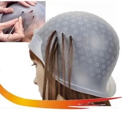 Reusable Hair Colouring Highlighting Cap Streaking With HookHairdressing • £3.68