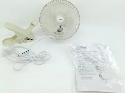 LORELL  6  Clip-On Fan2-Speed5' Cord8 X6 X9-1/2 White • $14.98