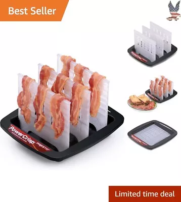 Effortless Microwave Bacon Cooker - 12 Pieces Easy Load Serve Clean • $31.49