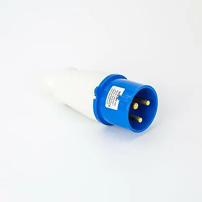 32A 3 Pin Blue Trailing Plug 240V IP44 Splashproof • £2.55