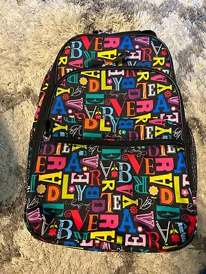 Vera Bradley Frill Laptop Backpack In “From A To Vera” • $32