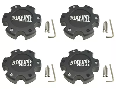 4x NEW Moto Metal MO951 MO955 Matte Black Wheel Rim Center Caps 6x5.5 6x139.7 • $100
