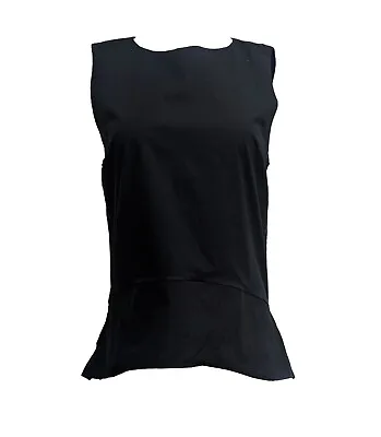 ZAC POSEN Black Sleeveless High-Low Top Size 8 Retail $1480 NWT • $253.77