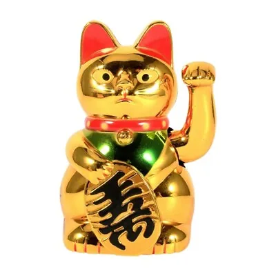  Chinese Lucky Cat Wealth Waving Hand Fortune Welcome Cat Craft Desktop Stand • $17.63