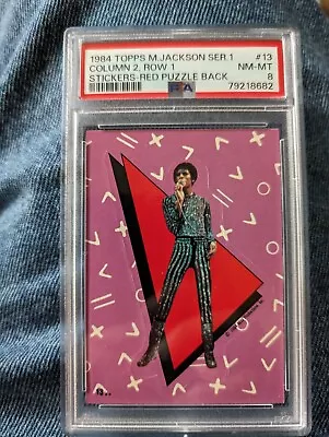 1984 Topps Michael Jackson Stickers Michael Jackson #13 PSA 8 • $7.99