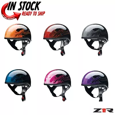 2024 Z1r Cc Beanie Half Helmet Motorcycle  Street - Pick Size & Color • $99.95