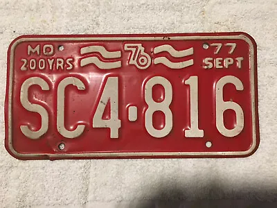 Good Solid Original 1976  1977 Missouri License Plate See My Other Plates • $10.95