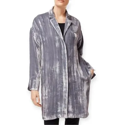 J Brand Velvet | Silk  Button Down Jacket Gray Size XS • $99