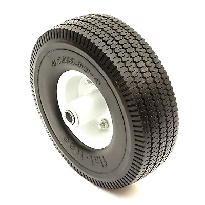 10  PU Tyre 4.10/3.50-4 Offset Solid Wheel Puncture Proof 20mm Bore Sack Truck • £15.99