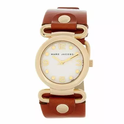 Marc Jacobs Molly White Dial Brown Leather Ladies Watch MBM8521 • $149.95