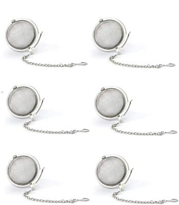 $10 • Buy 6Pcs Stainless Steel Tea Strainer Mesh Tea Ball Filter Net