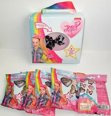 Jojo Siwa 5 Mini Bow Set Box & 5 Sequin Pillow Mini Keychain Blind Bags Packs #4 • $16.95