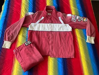 G-Force 105 Auto Racing Suit Single Layer Medium/Large Red + White • $39.95