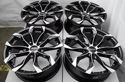 $684 • Buy Kudo Racing Intimidate 18x8 5x112 +32mm Black W/Machined Face Wheels Rims (4)