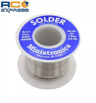 Miniatronics Corp Rosin Core Solder 60/40 Sn-Pb 0.03in 4oz MNT1064004 • $18.24