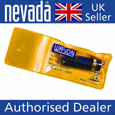 £12.95 • Buy Watson WSMA-450   SMA 2m/70cms Dualband Micro-size Antenna Just 4.5cm Long