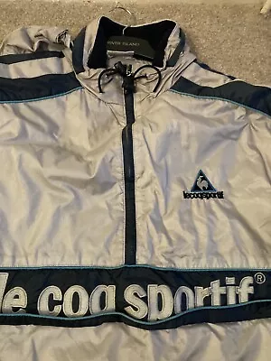 Le Coq Sportif Pullover Windbreaker Jacket 1/4 Zip Size Small • £9.99