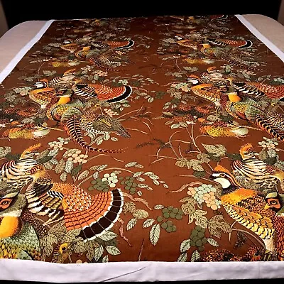 Pheasant Bedcover Blanket Quilt Throw Cabin English  Handmade Brown • $35