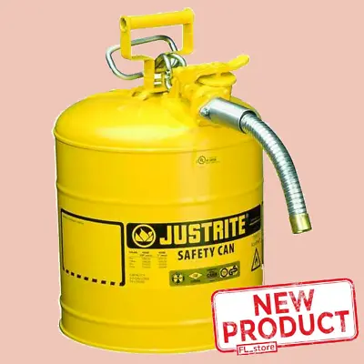 5 Gallon Yellow Steel Type II Safety Can For Diesel W/ Hose Galvanized Steel NEW • $157.95