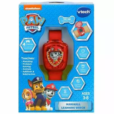 VTech Paw Patrol Marshall Learning Watch With 4 Games And 12 Clock Faces • £24.99