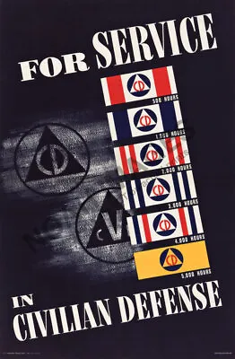 For Service In Civil Defense Vintage Poster 16x24 • $9.95