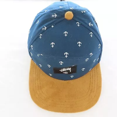 Stussy Snapback Hat Mens Adult One Size Blue Yellow Casual • $26.99