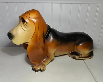 Vintage Basset Hound Hush Puppies Brown Dog 15” Union Products Plastic Blow Mold • $99.99