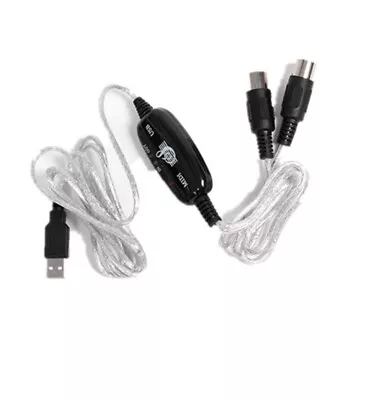 MIDI USB IN-OUT Interface Cable Cord Converter PC To Music Keyboard Adapter • $5.11