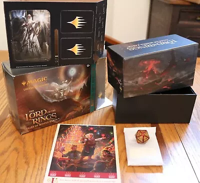 NO PACKS - MTG LOTR Tales Of Middle Earth Gift Bundle Box + Red Spindown D20 • $19.99