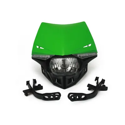 LED Headlight Head Light Lamp Universal For KX KXF CR CRF Dirt Bike Motorcycle • $30.99