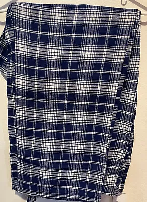 Sonoma Men's Flannel Pajama Lounge Pants Blue & White Plaid ~Pockets ~ Size XXL • $17.99