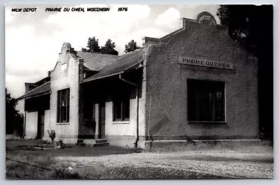 Prairie Du Chien Wisconsin~Milwaukee Railroad Depot~Train Station~1976 RPPC • $16