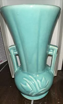 Vintage Aqua Blue McCoy  Handle Vase • $20