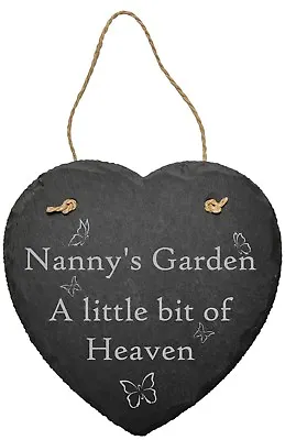 Personalised Heaven Garden Slate Plaque Mothers Day Birthday Gift Memory Gift • £9.95