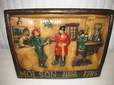 Molson Beer Ale SIGN 3D Plaque Since Depuis 1786 Foam Martlet Importing Co. • $55