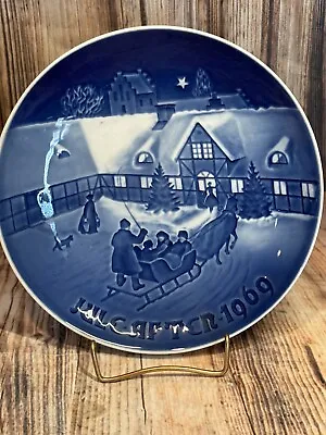 B & G Denmark 1969 Christmas Plate  Arrival Of Christmas Guests  8000/9069 • $12