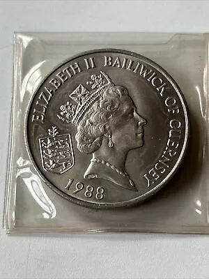 Bailiwick Of Guernsey 1988 William II £2 Two Pound Crown Commemorative Coin • $5