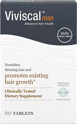 Viviscal Man Advanced Hair Health 60 Tablets FREE SHIPPING! BUY NOW!! 09/2024 • $21.98