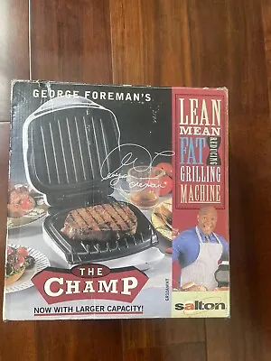 George Foreman GR10ABW Champ Grill With Bun Warmer - White • $8.99