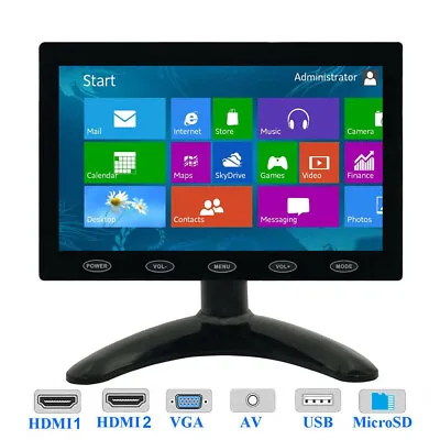 7 /9 /10.1  LCD CCTV Monitor PC Screen AV/RCA/VGA/HDMI 1080P For Raspberry • $51.99