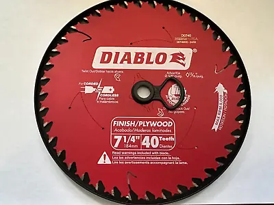 Diablo 7-1/4  Saw Blade 40 Teeth D0740 Brand New • $13.79