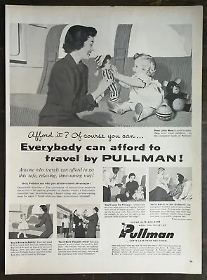 Vintage 1956 Pullman Train Mother With Baby Full Page Original Ad 823 • $11.95