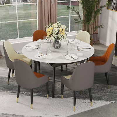 Extendable Kitchen Dining Tables Round Retractable 4-6 People Restaurant Table • $809.90