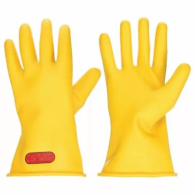 ANSELL CLASS 0 Y 11 Electrical Insulating Gloves Voltage Class  0 Yellow11 Sz • $42.95